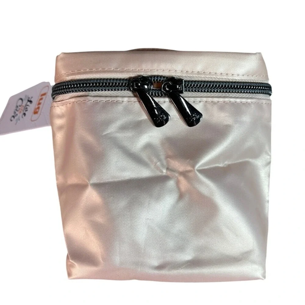 NWT Lug Boxtop Cosmetic Case Metallic Gold Travel Makeup Pouch Bag NEW